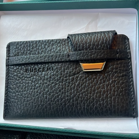 New $250 Buscemi Buscemi Mens Accessories Black Leather Wallet - Picture 5 of 13